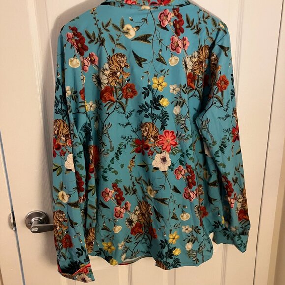 Blackmilk Clothing Tropical Tiger Long Sleeve Business Time Shirt XL - Picture 4 of 4